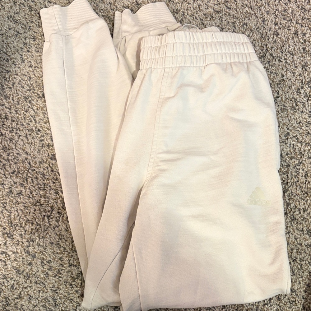 Adidas Mens Off-White Joggers